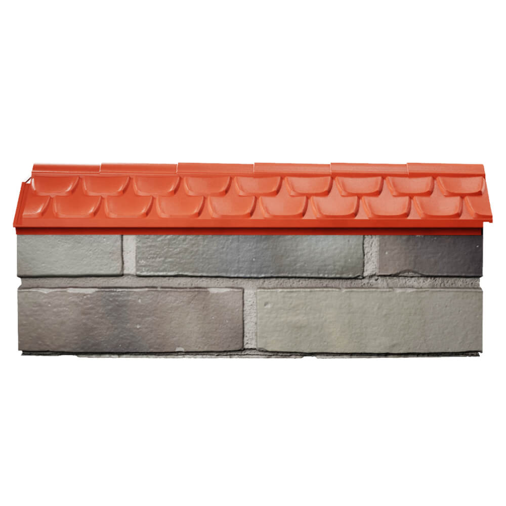 Парапет Zking Эльбрус Красный с посадкой на 0.5 кирпича (130мм) в Мариуполе фото