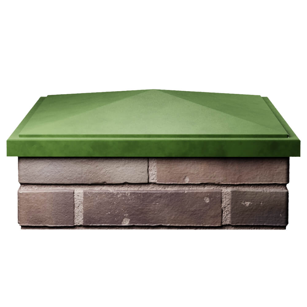 Колпак Zking БонаМоно Зеленый на столб 2х2 кирпича (515х515, 530х530мм) Мариуполь фото