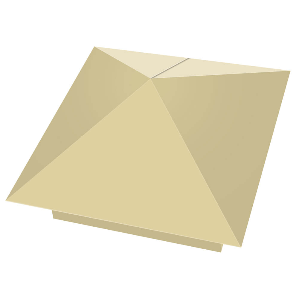 Колпак металлический 400х400мм RAL1014 Бежевый заборный Мариуполь фото