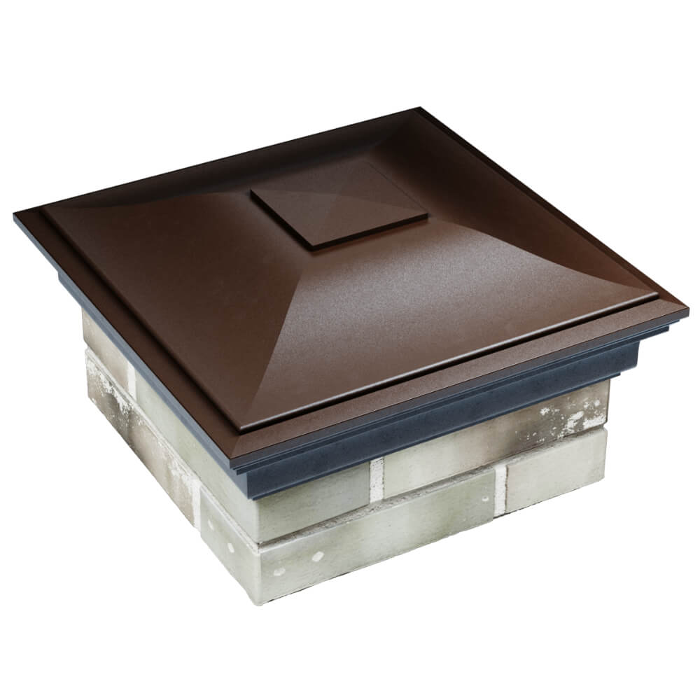 Колпак Zking Монблан Коричневый на столб 1.5х1.5 кирпича (385х385мм) в Мариуполе фото