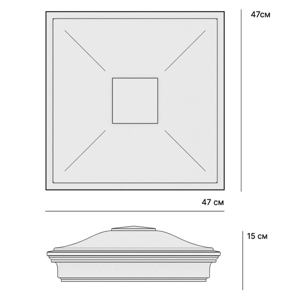 Колпак Zking Монблан Коричневый на столб 1.5х1.5 кирпича (385х385мм) в Мариуполе фото