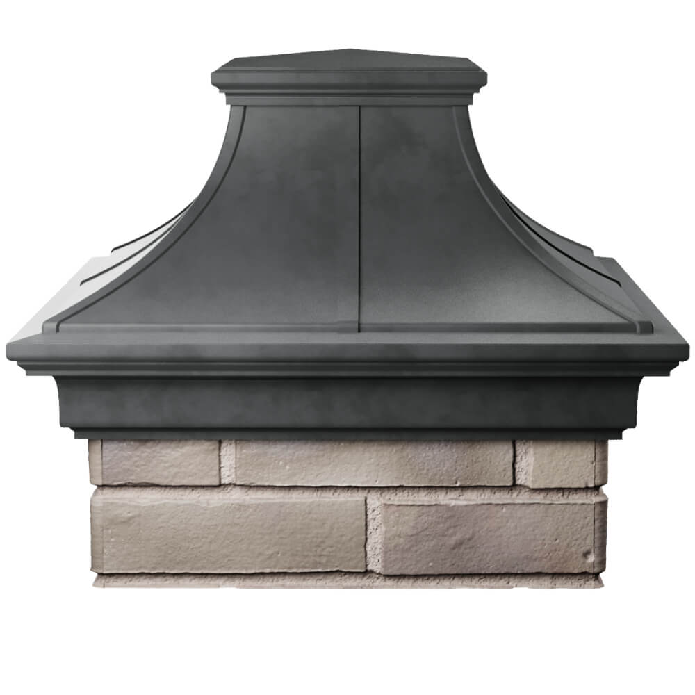 Колпак Zking Монблан Премиум Серый на столб 1.5х1.5 кирпича (385х385мм) Мариуполь фото