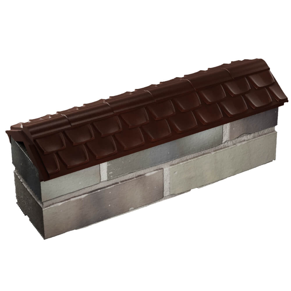 Парапет Zking Эльбрус Коричневый с посадкой на 0.5 кирпича (130мм) в Мариуполе фото