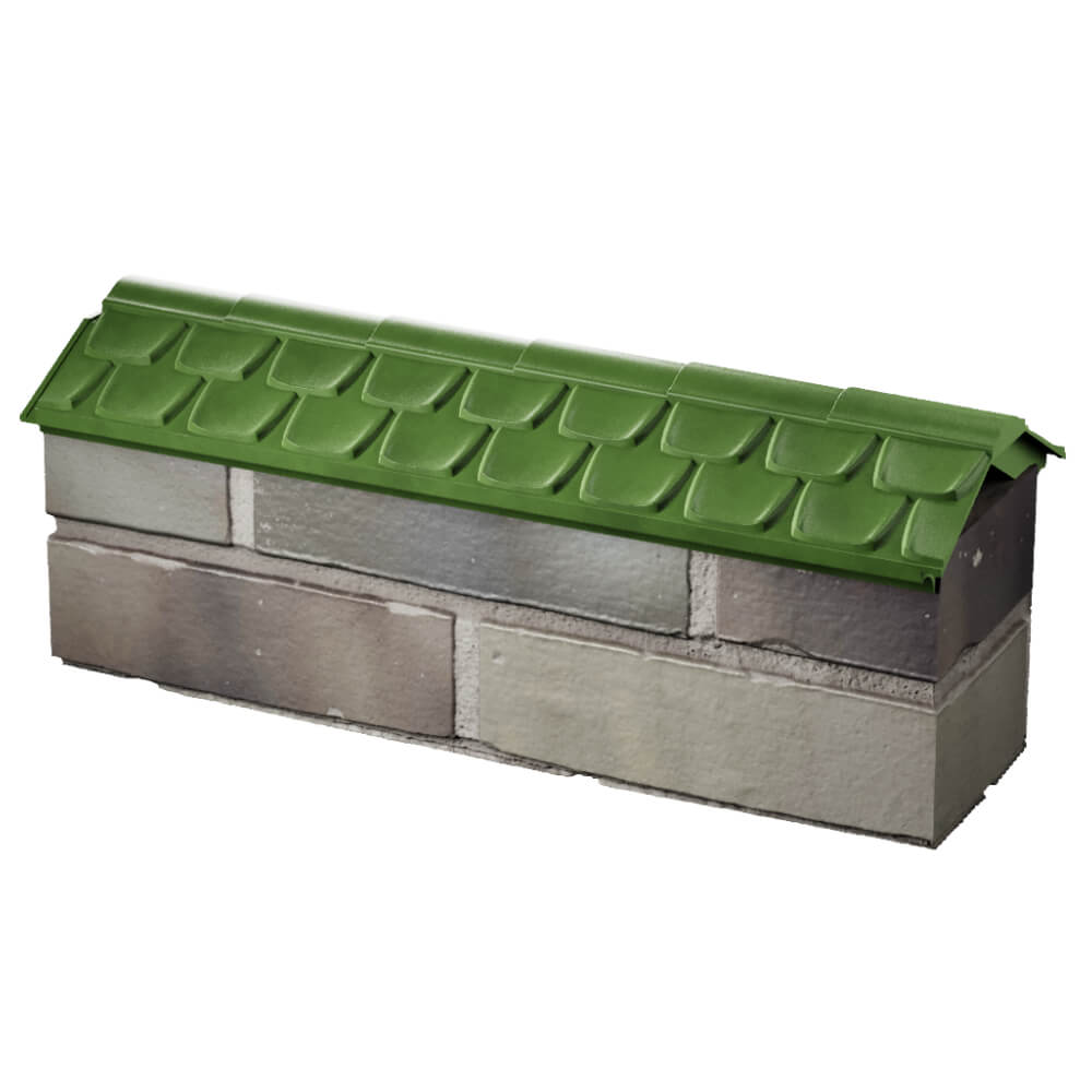 Парапет Zking Эльбрус Зеленый с посадкой на 0.5 кирпича (130мм) в Мариуполе фото