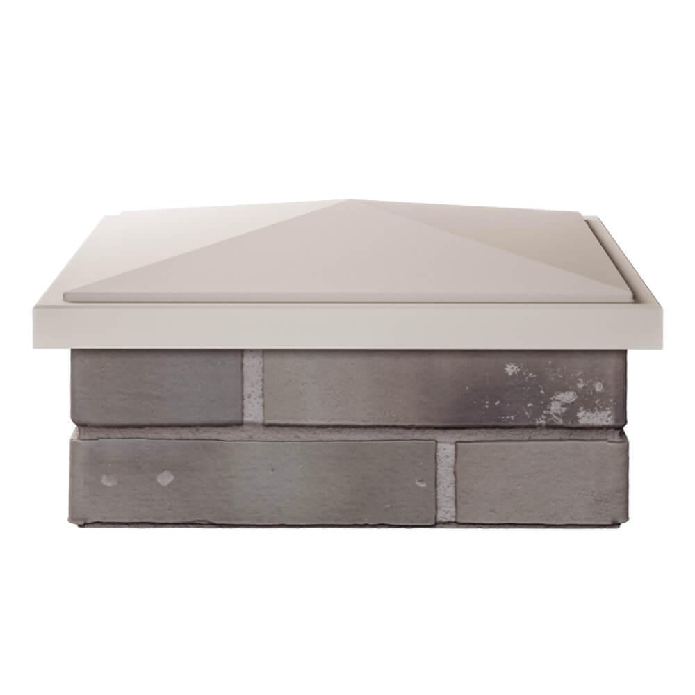 Колпак Zking БонаМоно Бежевый на столб 1.5х1.5 кирпича (385х385, 400х400мм) Мариуполь фото