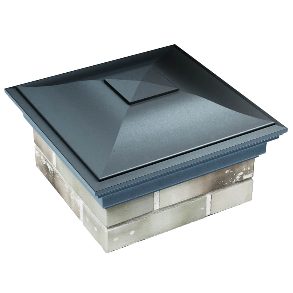 Колпак Zking Монблан Серый на столб 1.5х1.5 кирпича (385х385мм) в Мариуполе фото