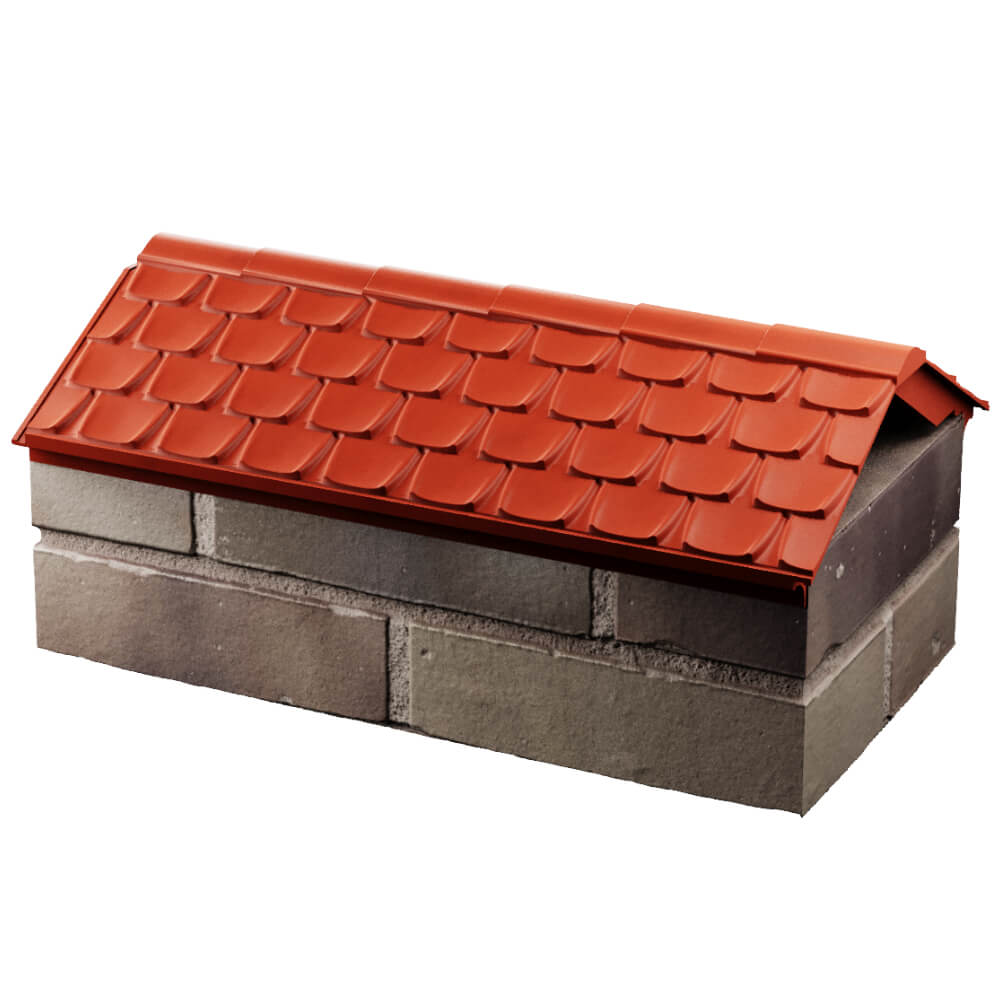 Парапет Zking Эльбрус Красный с посадкой на 1 кирпич (255мм) в Мариуполе фото