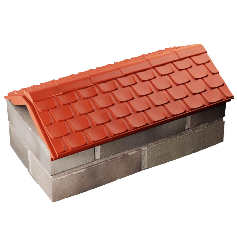 Парапет Zking Эльбрус Красный с посадкой на 1 кирпич (255мм) в Мариуполе фото