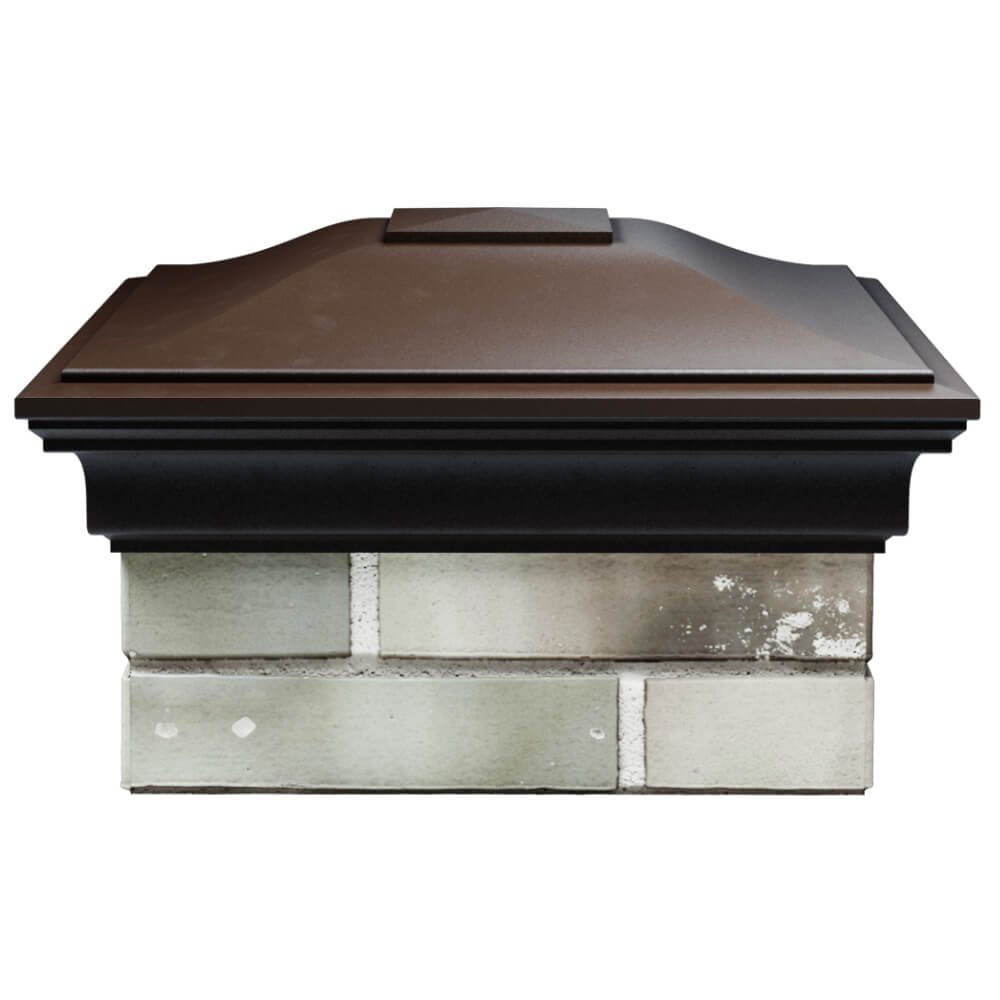 Колпак Zking Монблан Коричневый на столб 1.5х1.5 кирпича (385х385мм) Мариуполь фото