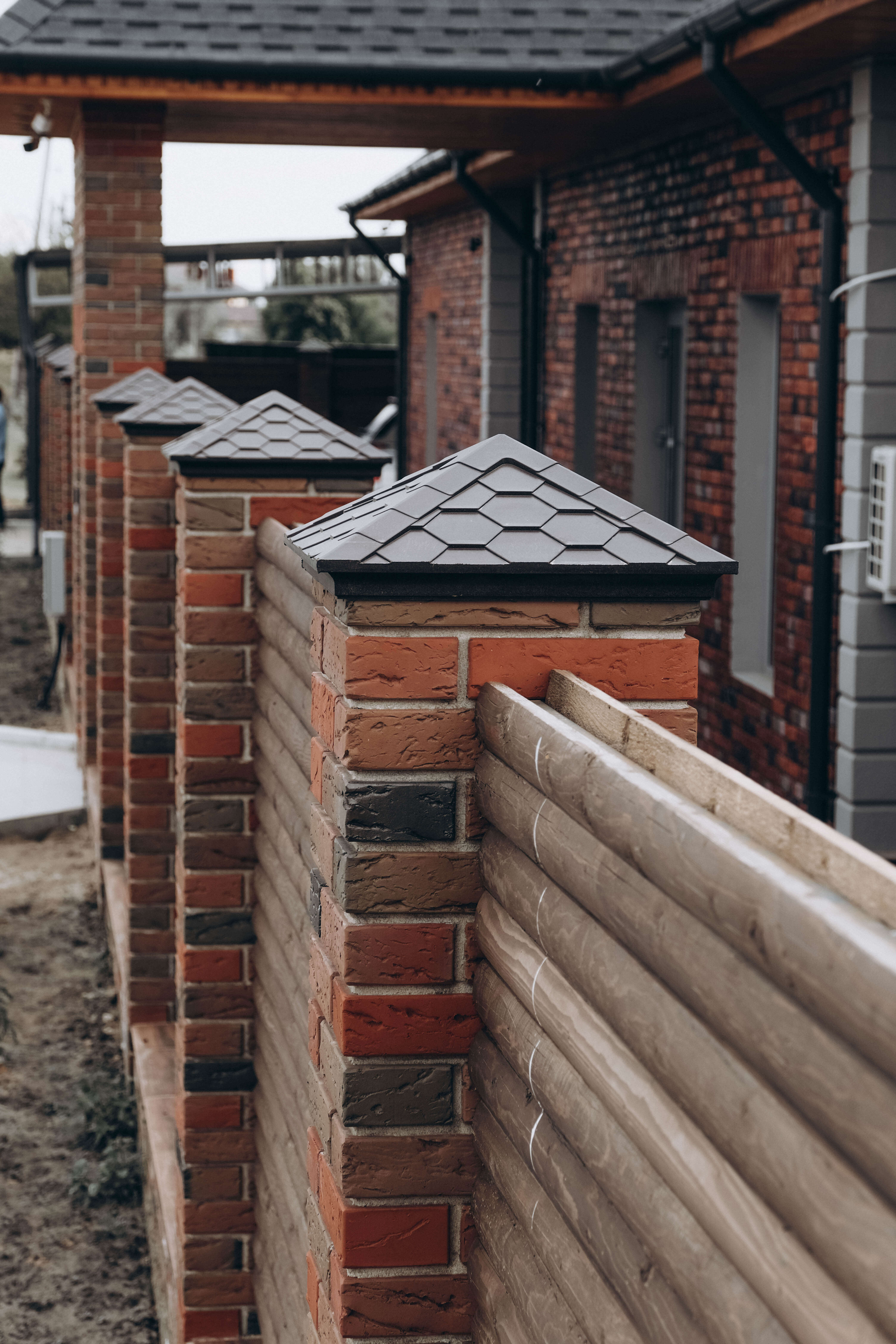 Колпак Zking Эверест Коричневый на столб 1.5х1.5 кирпича (390х390мм) в Мариуполе фото