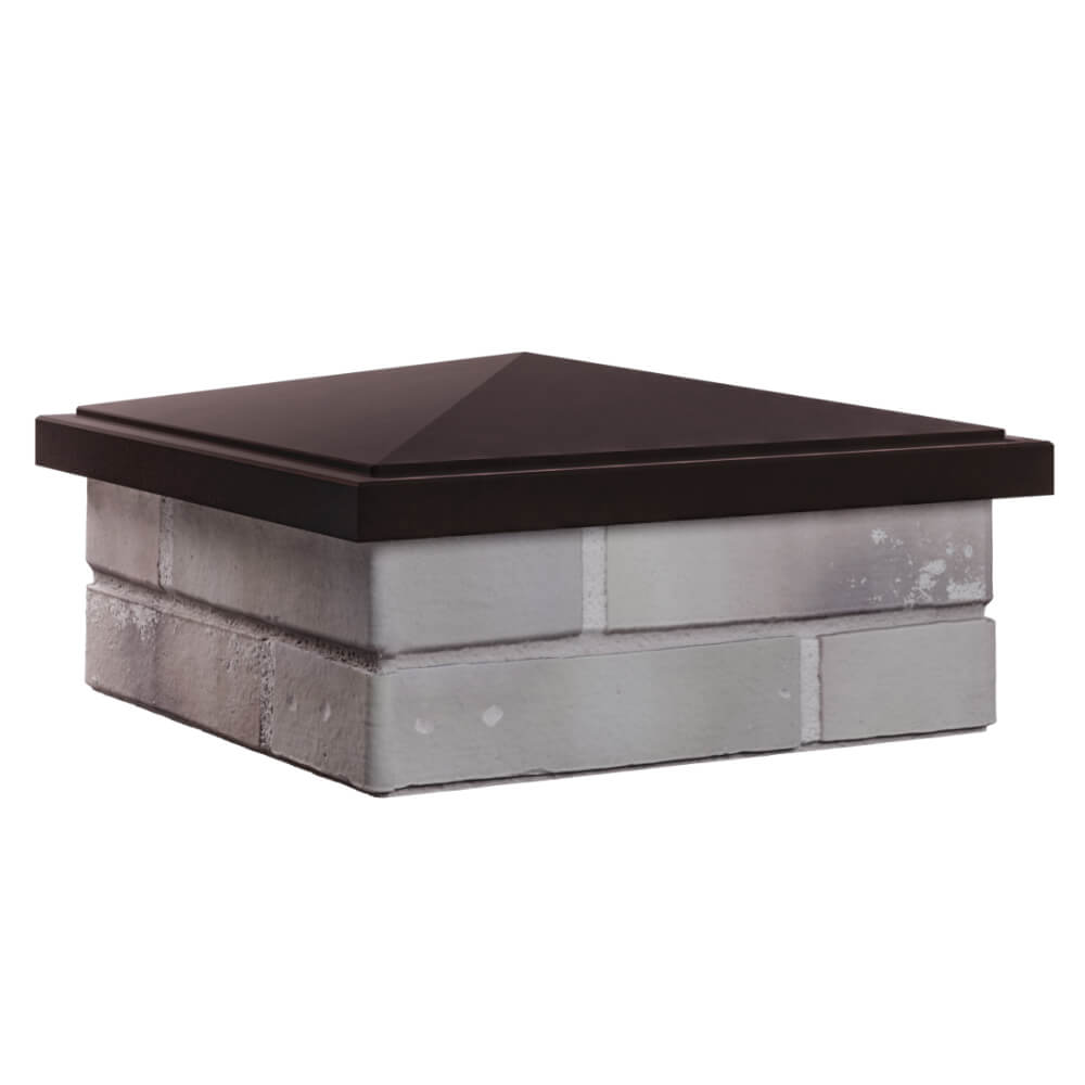 Колпак Zking БонаМоно Коричневый на столб 1.5х1.5 кирпича (385х385, 400х400мм) в Мариуполе фото