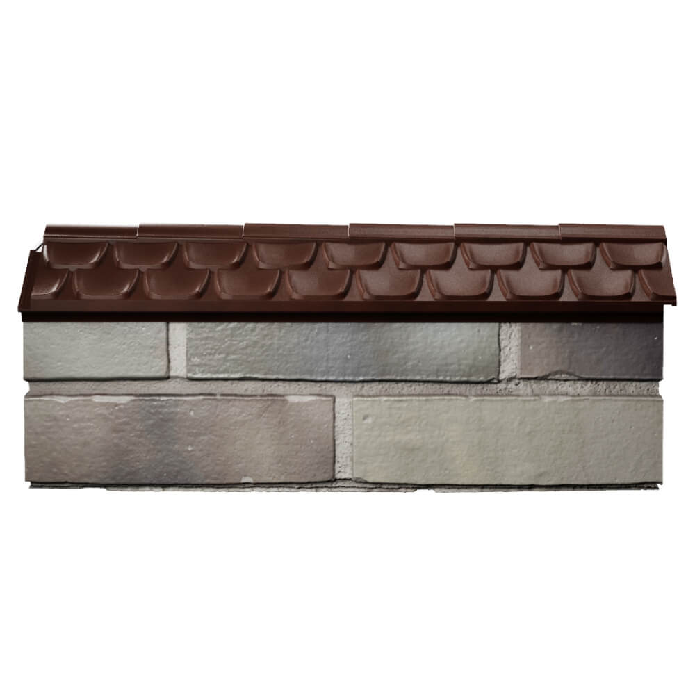 Парапет Zking Эльбрус Коричневый с посадкой на 0.5 кирпича (130мм) в Мариуполе фото