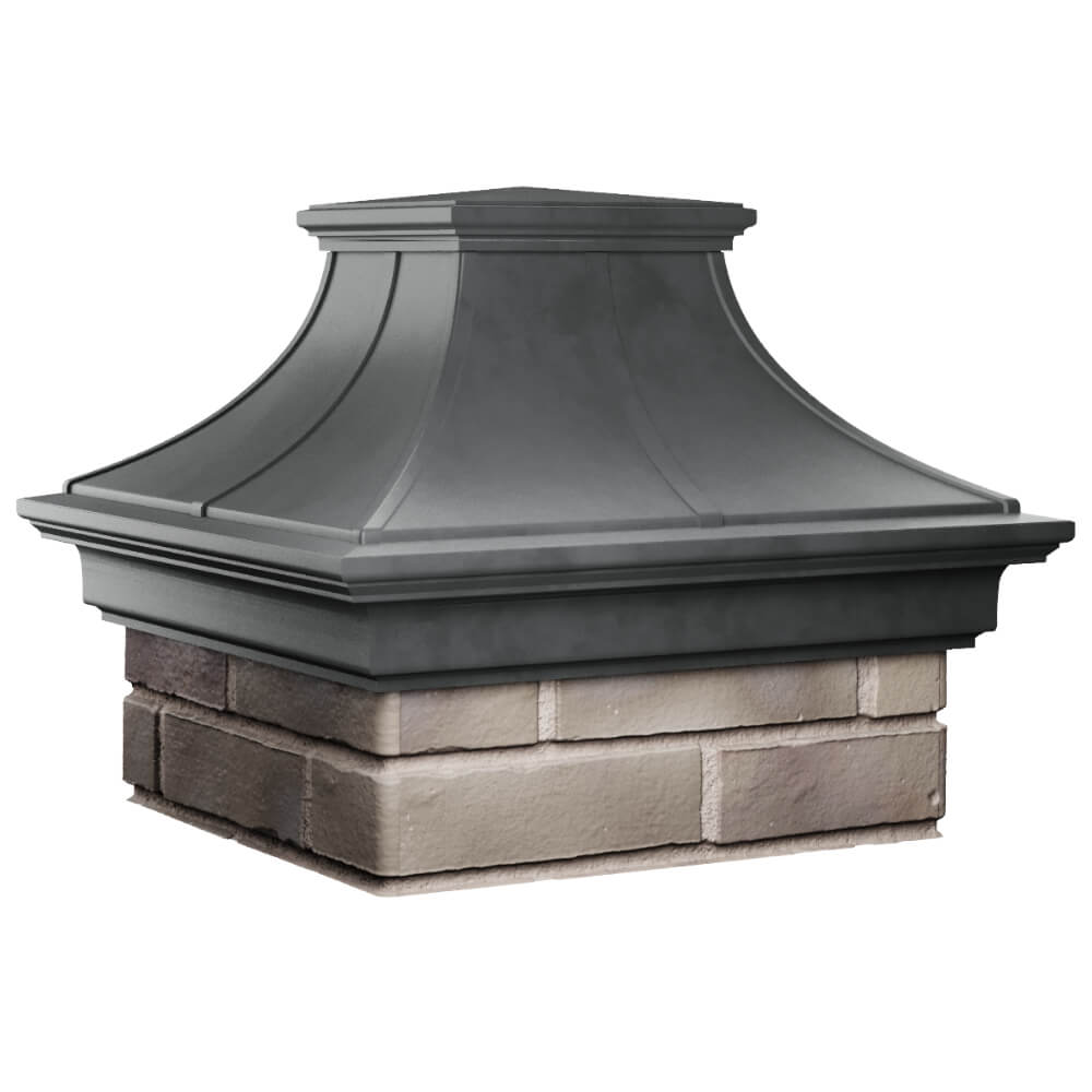 Колпак Zking Монблан Премиум Серый на столб 1.5х1.5 кирпича (385х385мм) в Мариуполе фото