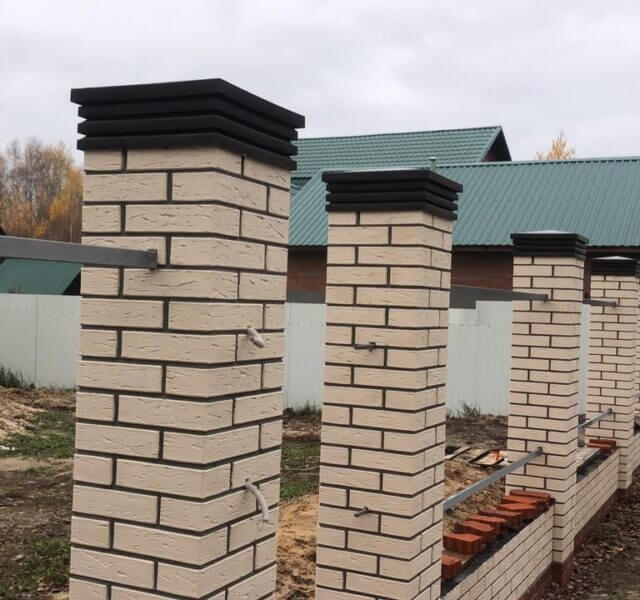 Колпак Zking Бона ХайТек Коричневый на столб 1.5х1.5 кирпича (385х385мм) в Мариуполе фото