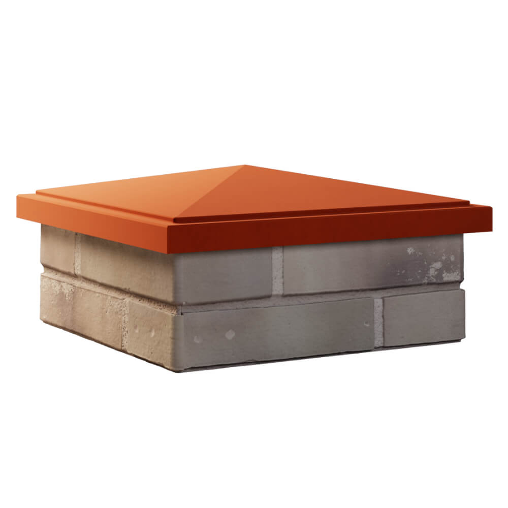 Колпак Zking БонаМоно Красный на столб 1.5х1.5 кирпича (385х385, 400х400мм) в Мариуполе фото