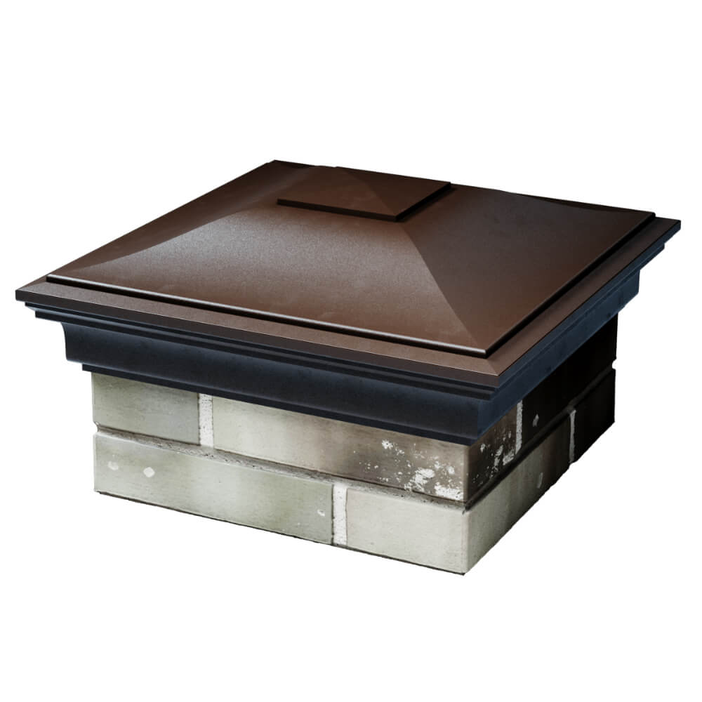 Колпак Zking Монблан Коричневый на столб 1.5х1.5 кирпича (385х385мм) в Мариуполе фото