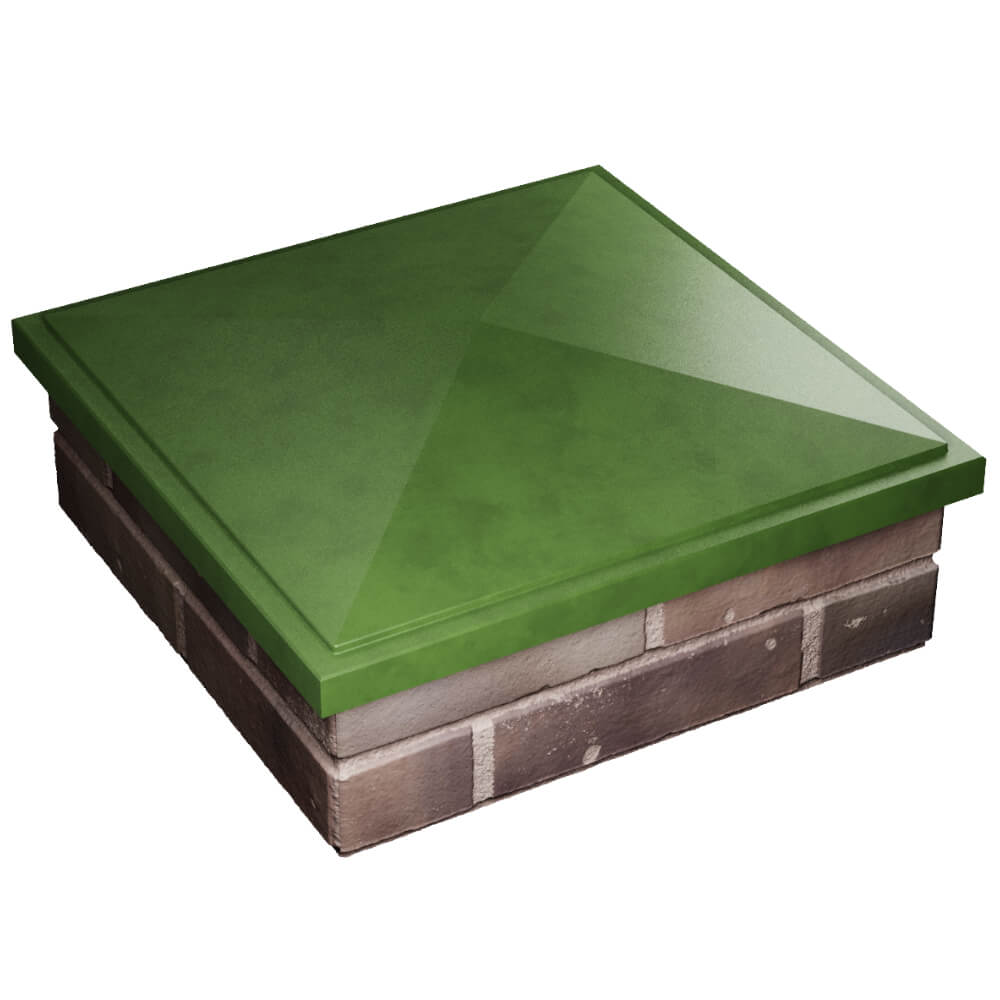 Колпак Zking БонаМоно Зеленый на столб 2х2 кирпича (515х515, 530х530мм) в Мариуполе фото