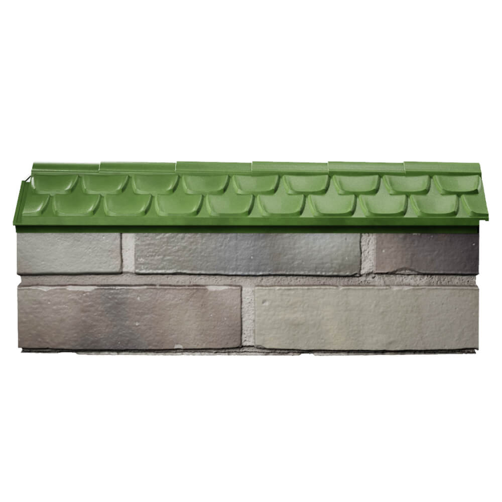 Парапет Zking Эльбрус Зеленый с посадкой на 0.5 кирпича (130мм) в Мариуполе фото