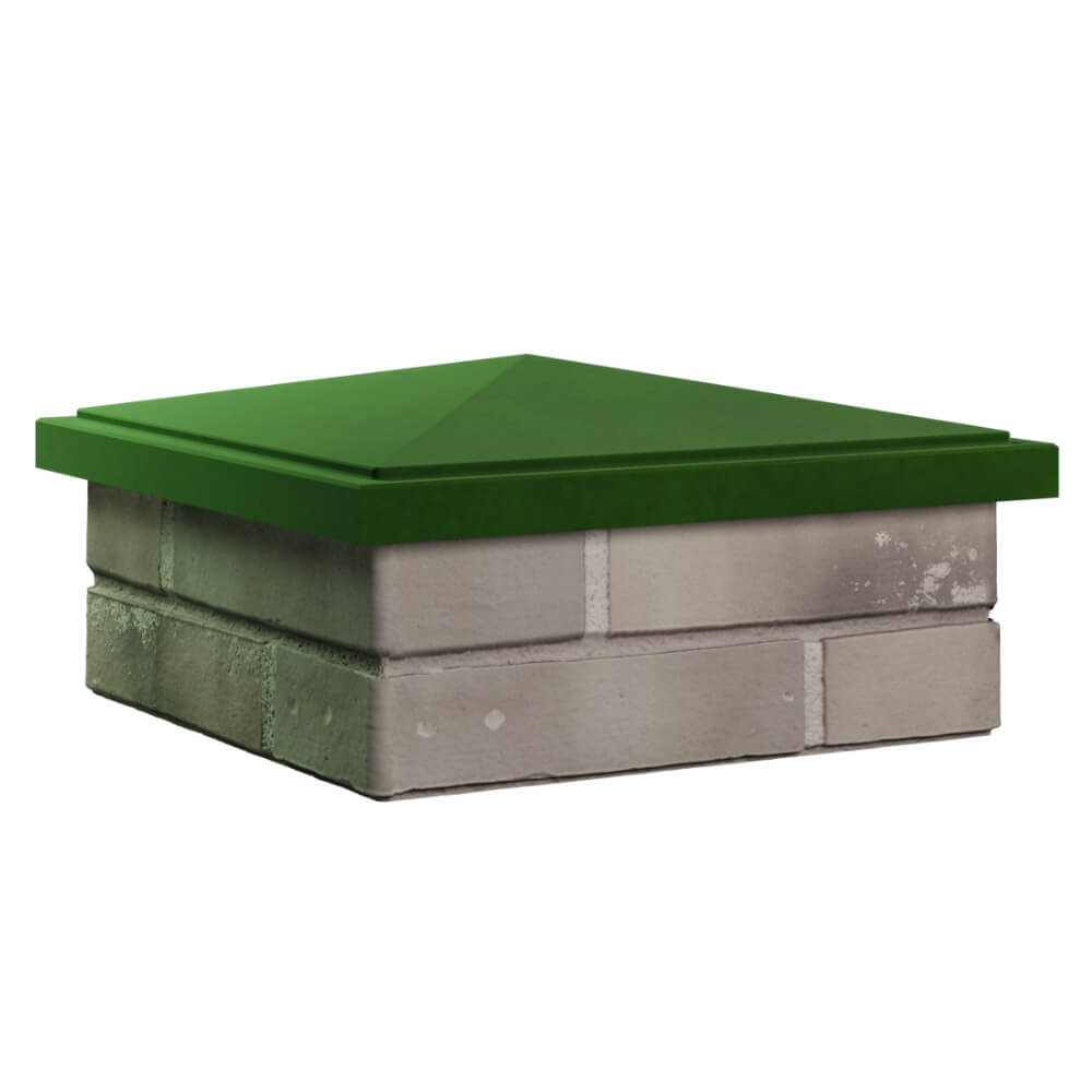 Колпак Zking БонаМоно Зеленый на столб 1.5х1.5 кирпича (385х385, 400х400мм) в Мариуполе фото