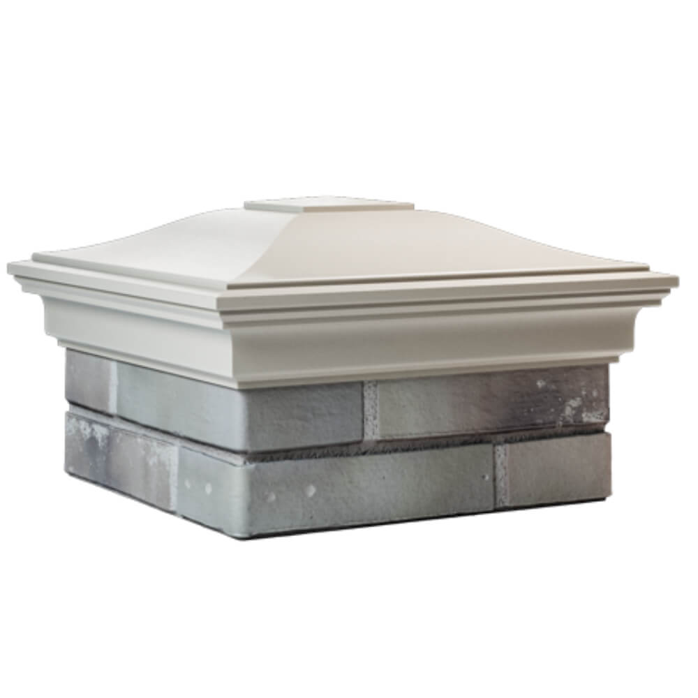 Колпак Zking Монблан Бежевый на столб 1.5х1.5 кирпича (385х385мм)