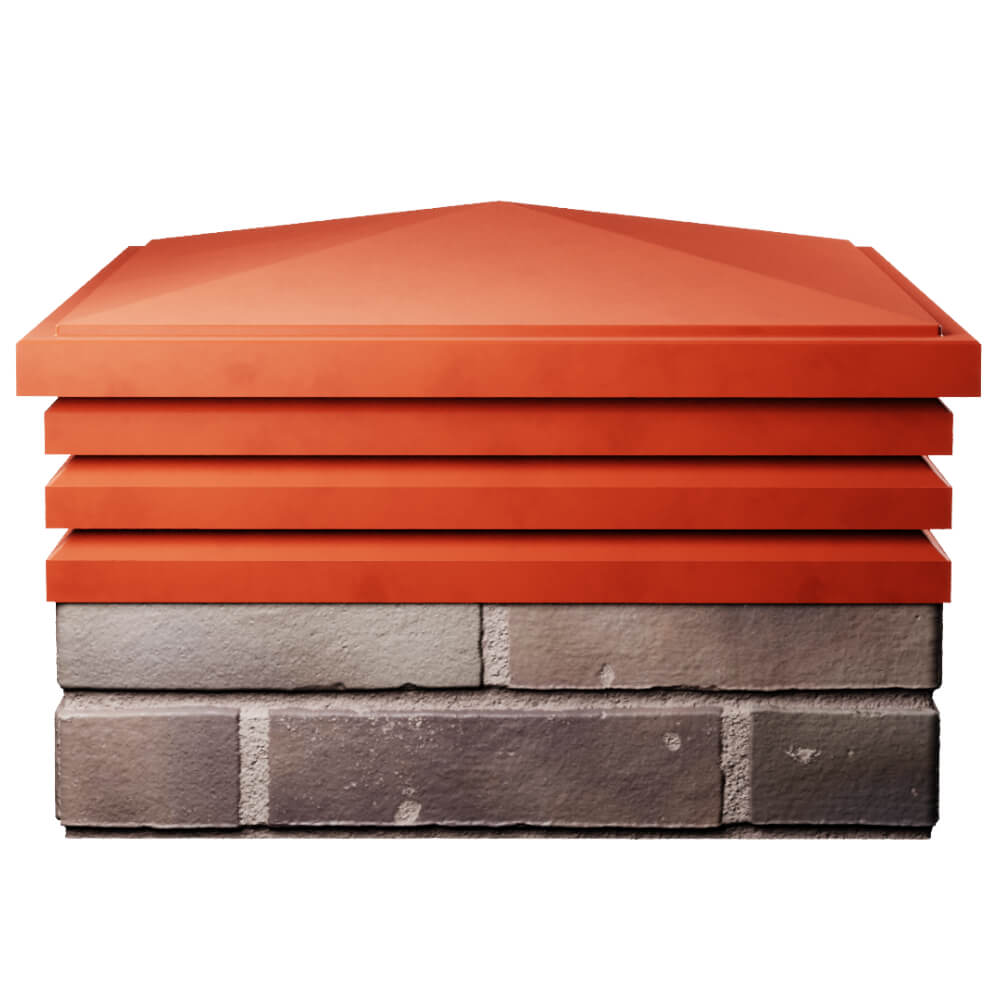 Колпак Zking Бона ХайТек Красный на столб 2х2 кирпича (513х513мм) Мариуполь фото