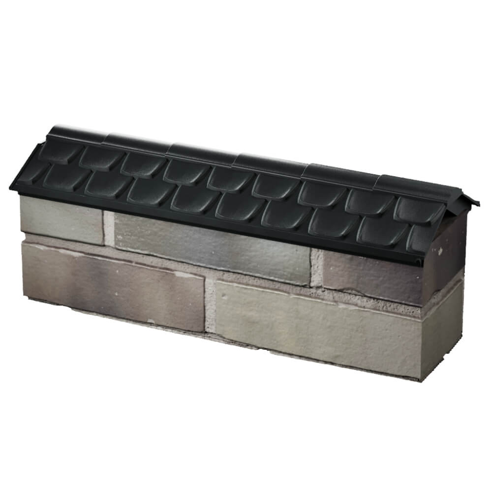 Парапет Zking Эльбрус Черный с посадкой на 0.5 кирпича (130мм) в Мариуполе фото