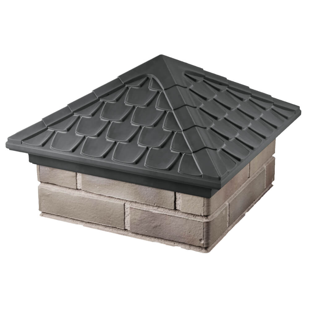 Колпак Zking Эльбрус Серый на столб 1.5х1.5 кирпича (385х385мм) в Мариуполе фото