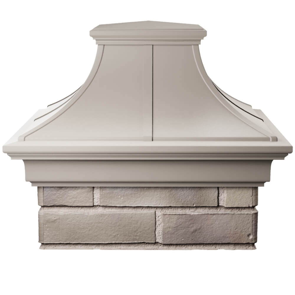 Колпак Zking Монблан Премиум Бежевый на столб 1.5х1.5 кирпича (385х385мм) Мариуполь фото