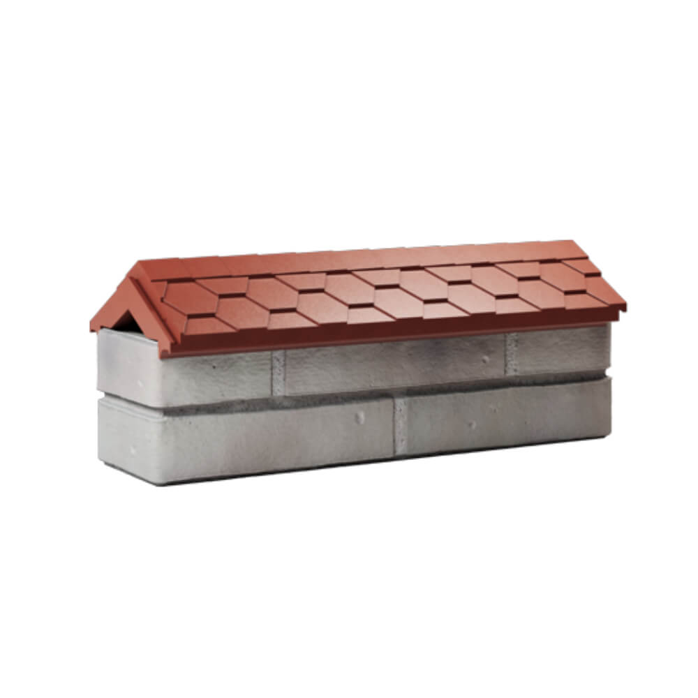 Парапет Zking Эверест Красный с посадкой на 0.5 кирпича (130мм) Мариуполь фото