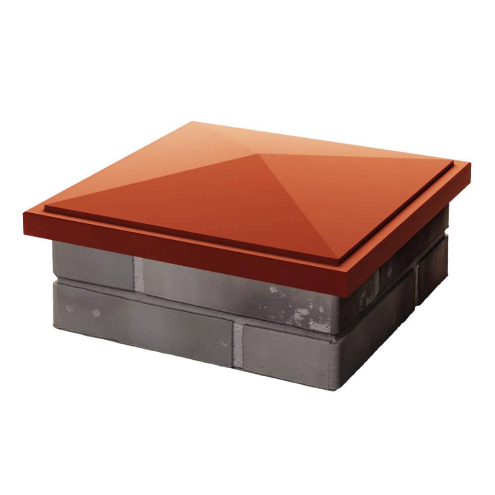 Колпак Zking БонаМоно Красный на столб 1.5х1.5 кирпича (385х385, 400х400мм) в Мариуполе фото