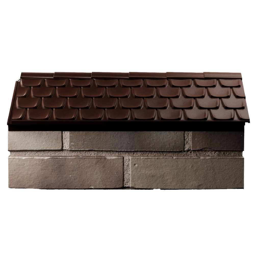 Парапет Zking Эльбрус Коричневый с посадкой на 1 кирпич (255мм) в Мариуполе фото