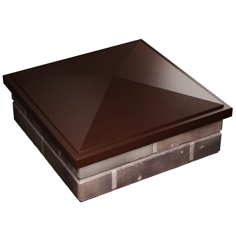 Колпак Zking БонаМоно Коричневый на столб 2х2 кирпича (515х515, 530х530мм) в Мариуполе фото