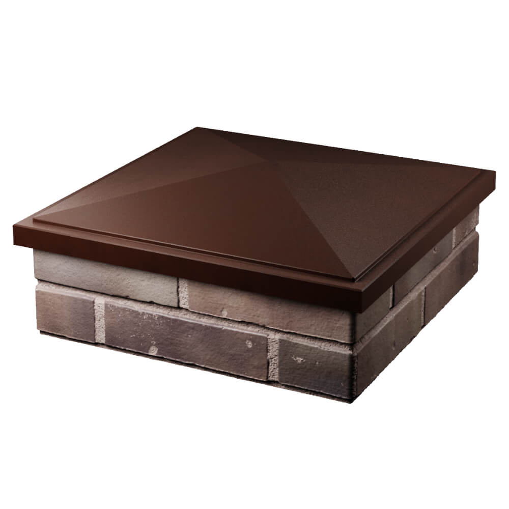 Колпак Zking БонаМоно Коричневый на столб 2х2 кирпича (515х515, 530х530мм) в Мариуполе фото