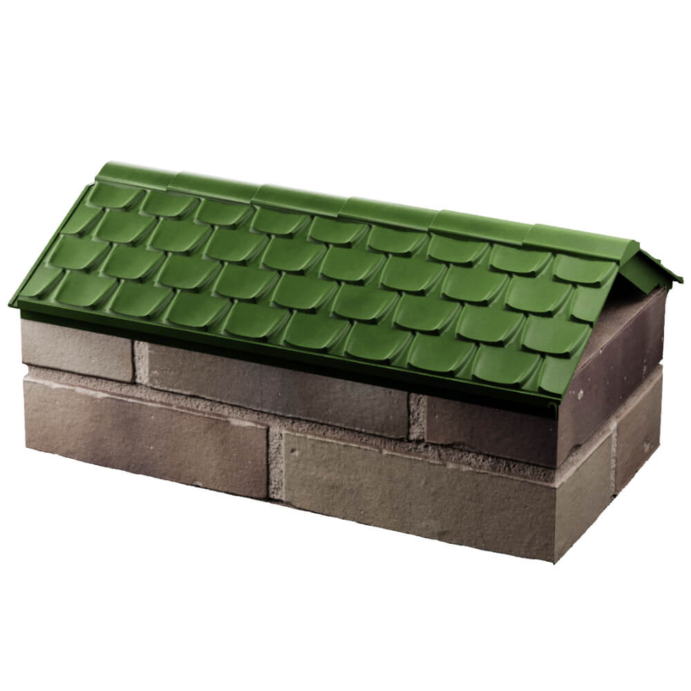 Парапет Zking Эльбрус Зеленый с посадкой на 1 кирпич (255мм) в Мариуполе фото