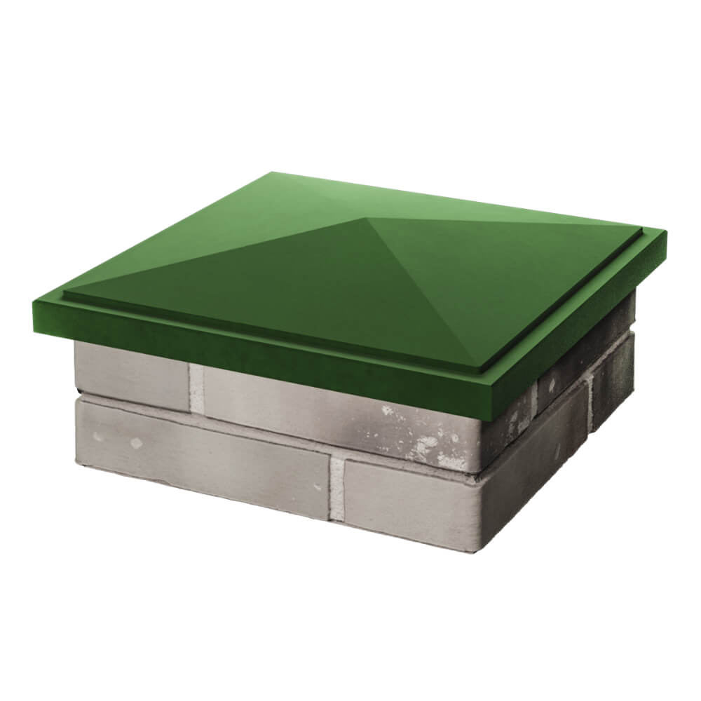 Колпак Zking БонаМоно Зеленый на столб 1.5х1.5 кирпича (385х385, 400х400мм) в Мариуполе фото