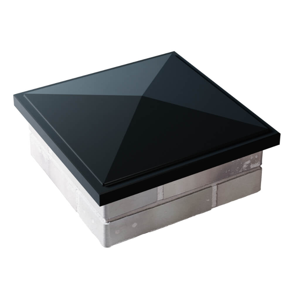 Колпак Zking БонаМоно Черный на столб 1.5х1.5 кирпича (385х385, 400х400мм) в Мариуполе фото