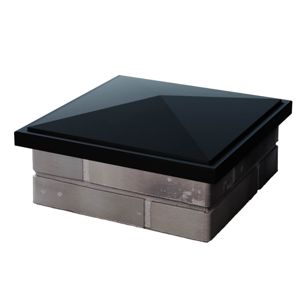 Колпак Zking БонаМоно Черный на столб 1.5х1.5 кирпича (385х385, 400х400мм) в Мариуполе фото