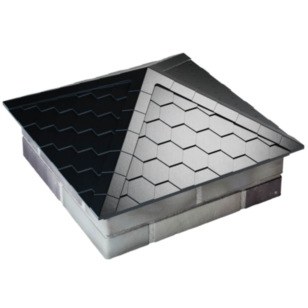 Колпак Zking Эверест Черный на столб 2х2 кирпича (535х535мм) Мариуполь фото