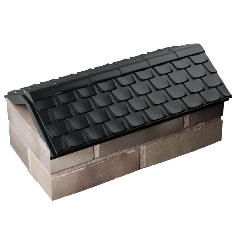 Парапет Zking Эльбрус Черный с посадкой на 1 кирпич (255мм) в Мариуполе фото