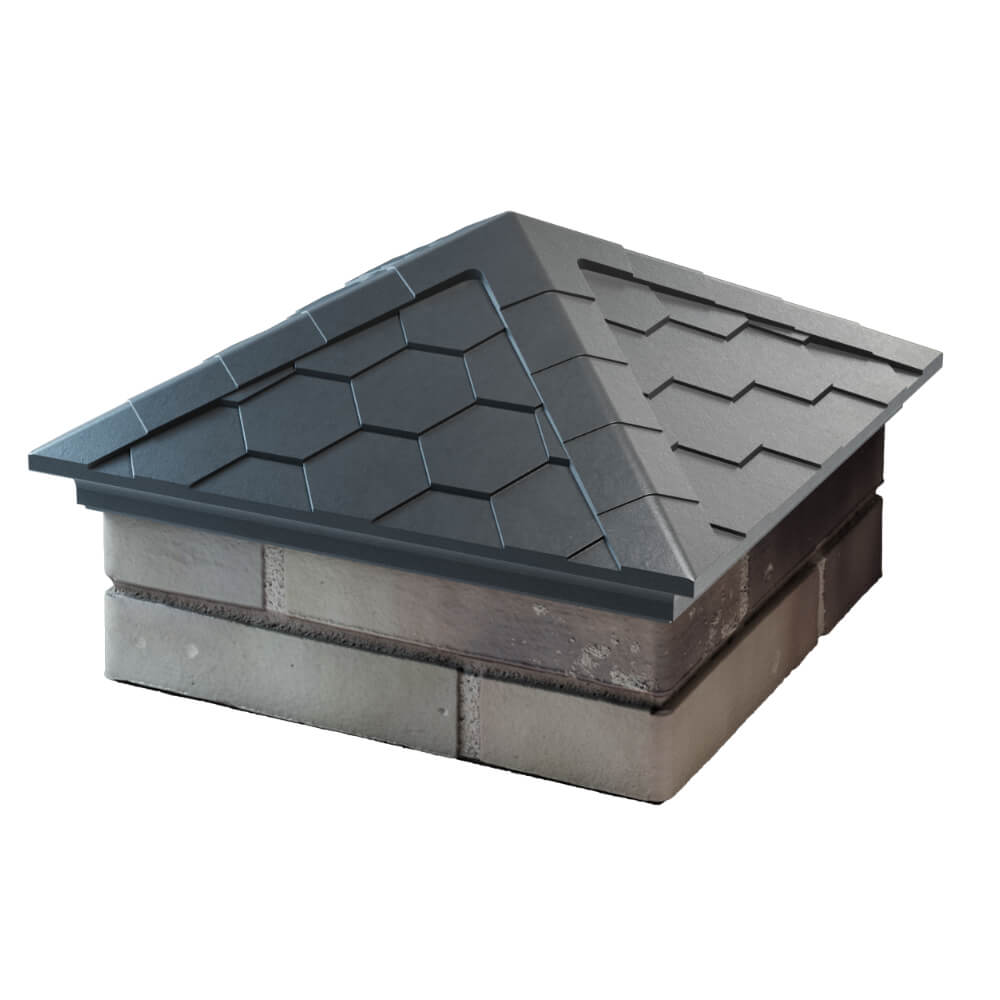 Колпак Zking Эверест Серый на столб 1.5х1.5 кирпича (390х390мм) в Мариуполе фото