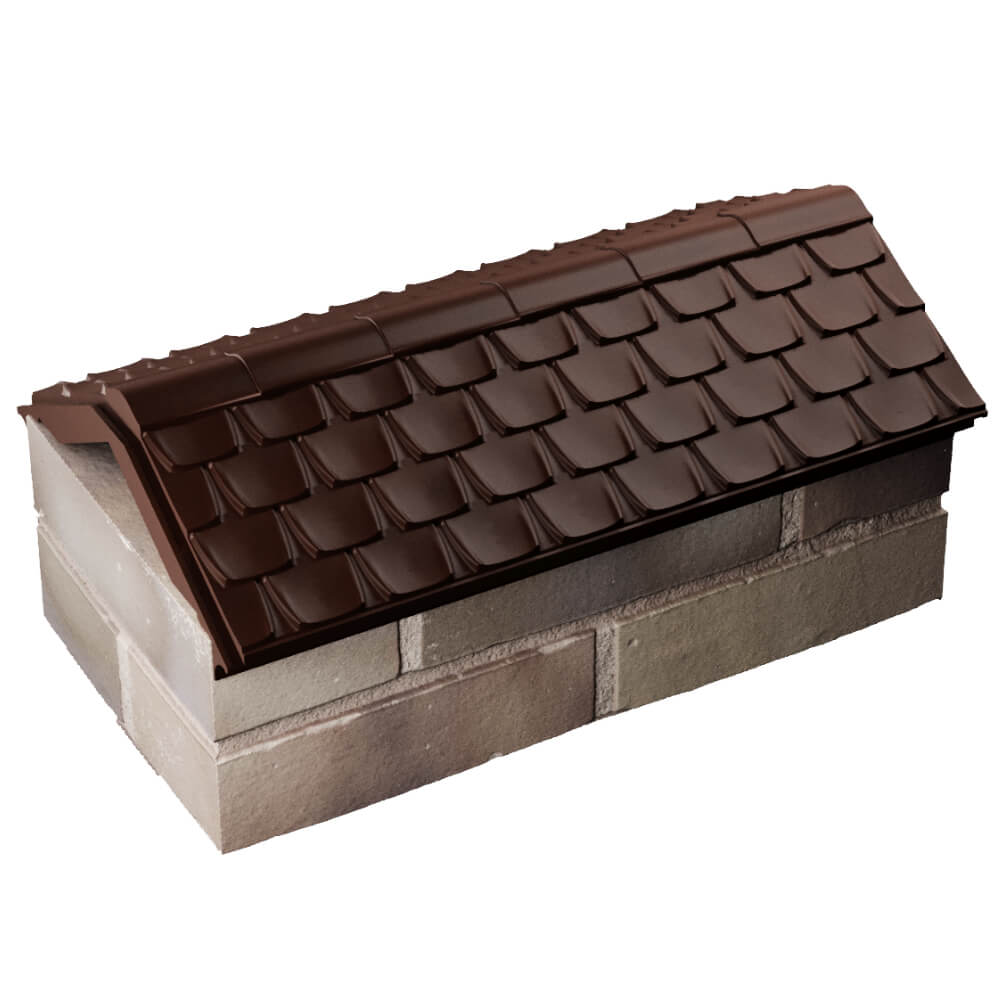 Парапет Zking Эльбрус Коричневый с посадкой на 1 кирпич (255мм) в Мариуполе фото