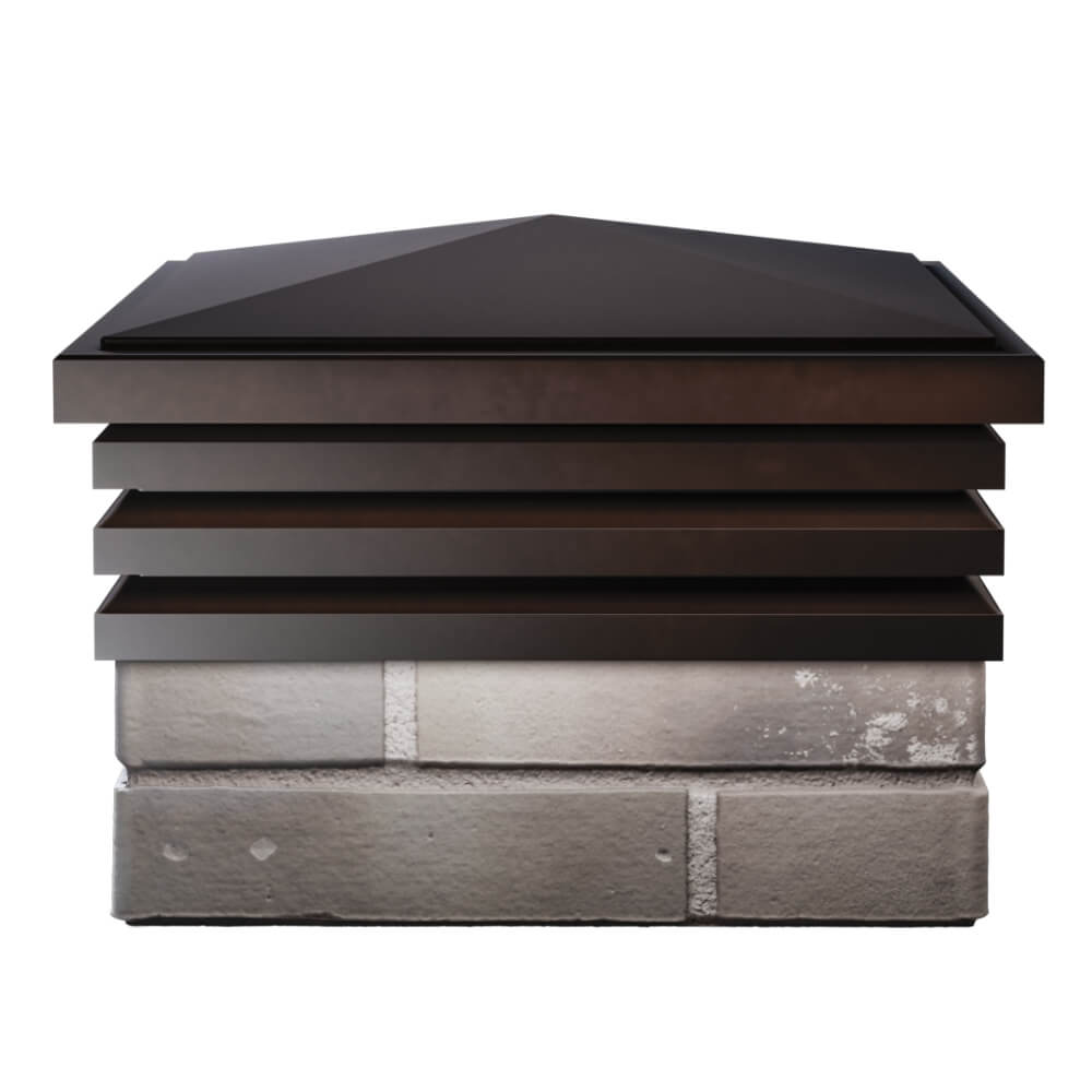 Колпак Zking Бона ХайТек Коричневый на столб 1.5х1.5 кирпича (385х385мм) Мариуполь фото