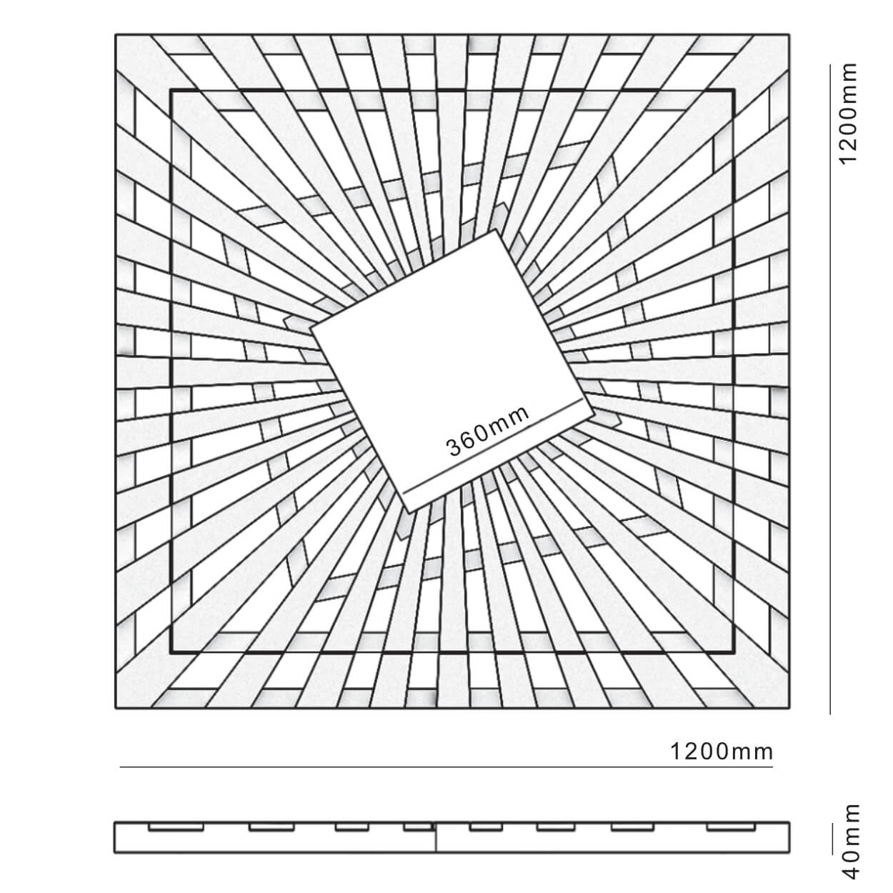 Приствольная решетка для дерева ZKING ATMOSPHERE 1.2х1.2м Черная в Мариуполе фото