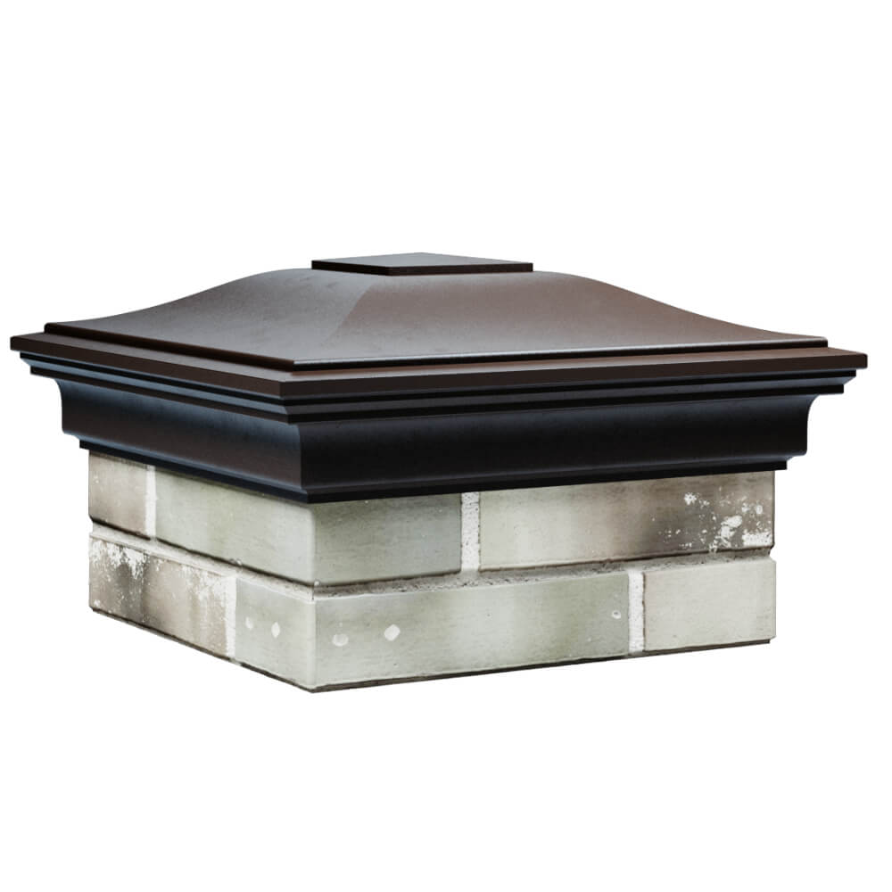 Колпак Zking Монблан Коричневый на столб 1.5х1.5 кирпича (385х385мм) в Мариуполе фото