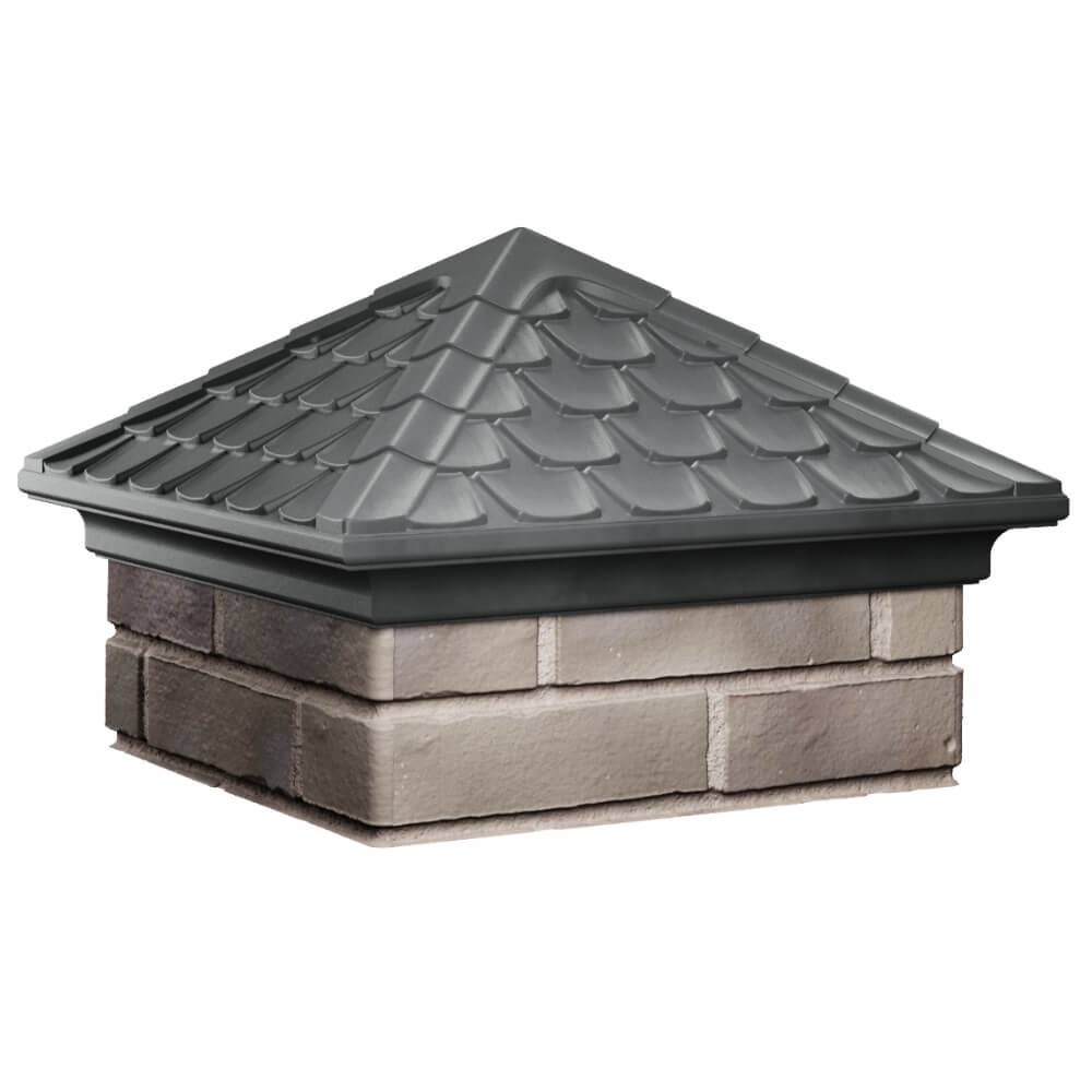 Колпак Zking Эльбрус Серый на столб 1.5х1.5 кирпича (385х385мм) в Мариуполе фото