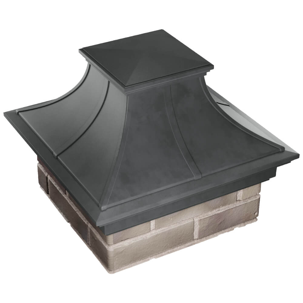 Колпак Zking Монблан Премиум Серый на столб 1.5х1.5 кирпича (385х385мм) в Мариуполе фото