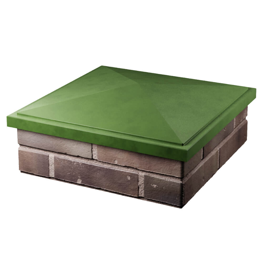 Колпак Zking БонаМоно Зеленый на столб 2х2 кирпича (515х515, 530х530мм) в Мариуполе фото