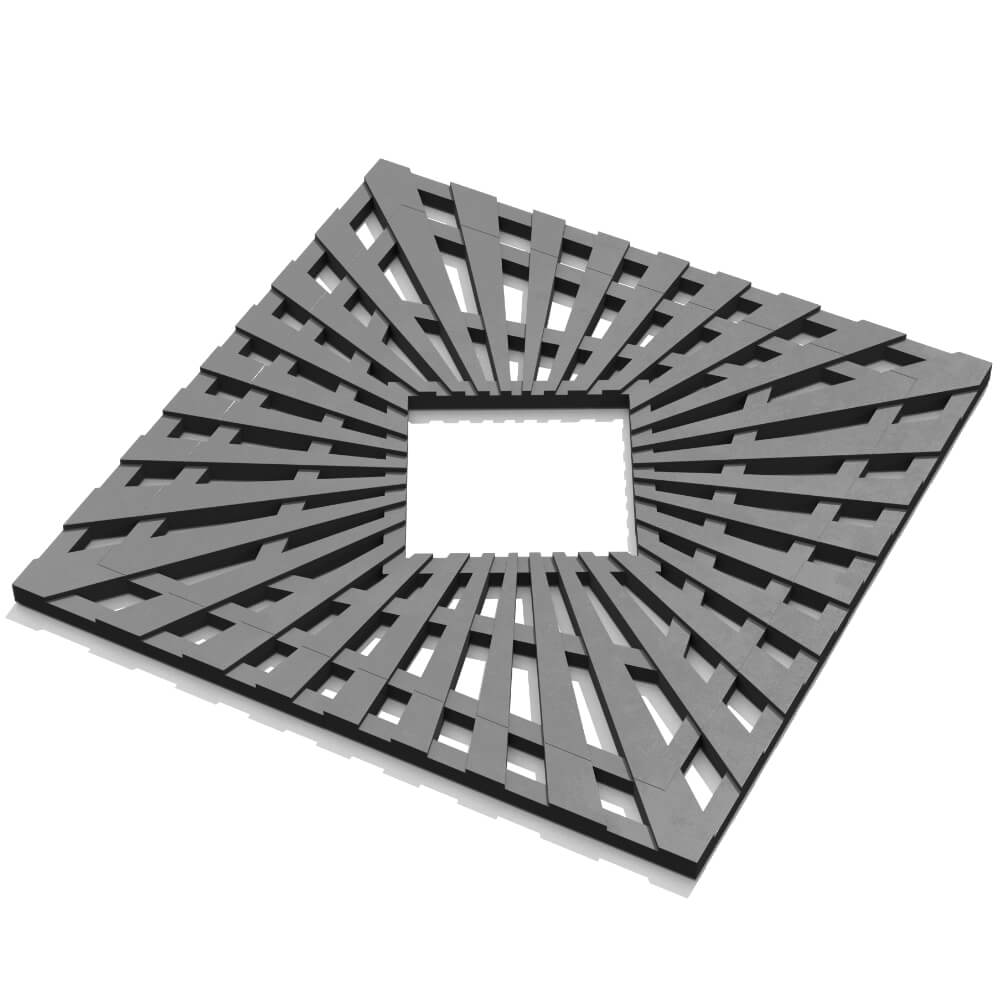 Приствольная решетка для дерева ZKING ATMOSPHERE 1.2х1.2м Серая в Мариуполе фото