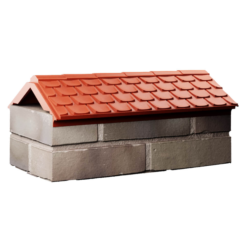Парапет Zking Эльбрус Красный с посадкой на 1 кирпич (255мм) Мариуполь фото