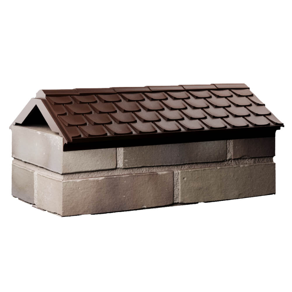Парапет Zking Эльбрус Коричневый с посадкой на 1 кирпич (255мм) Мариуполь фото